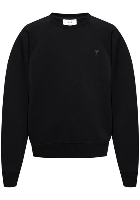adc sweatshirt unisex black AMI PARIS | USW074.747001